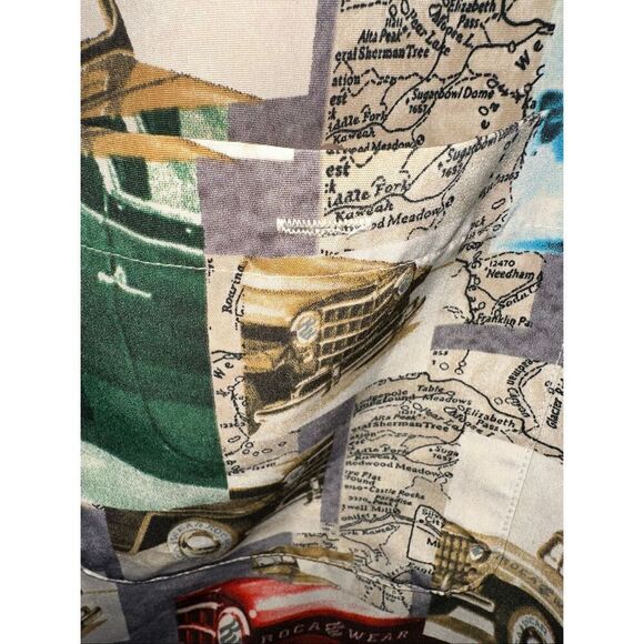 VTG Rocawear Y2K Cars Graphic Button-Up short sleeve Shirt Mens Size XL - Picture 4 of 5